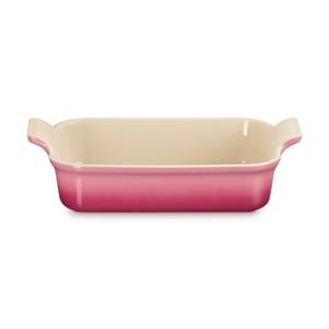 Travessa Retangular Cerâmica Heritage Rose Quartz 26cm Le Creuset