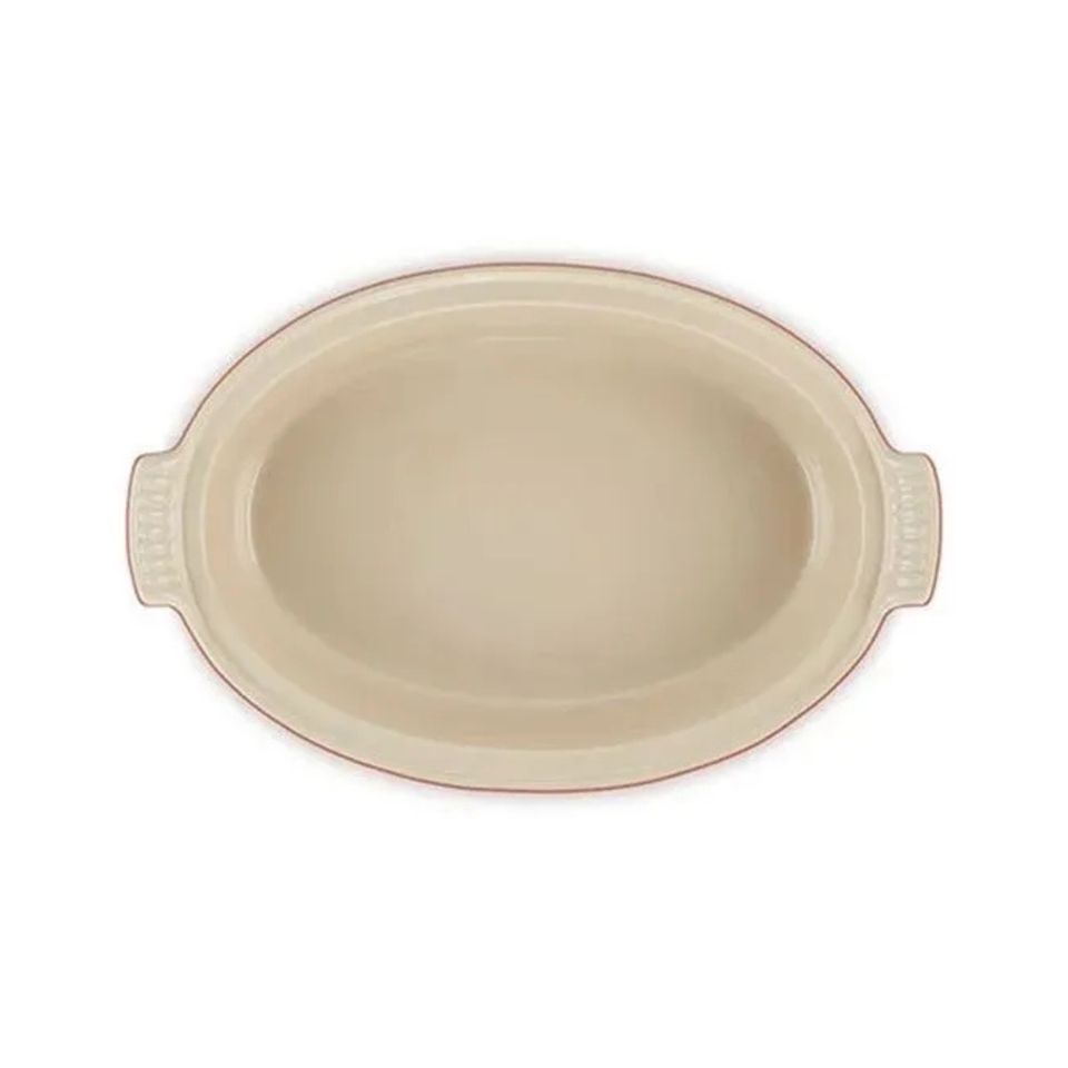 Travessa Oval Cerâmica Com Tampa Heritage Vermelha 3,8L Le Creuset