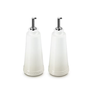 Kit com Porta Azeite e Vinagre Cerâmica Meringue 300ml Le Creuset