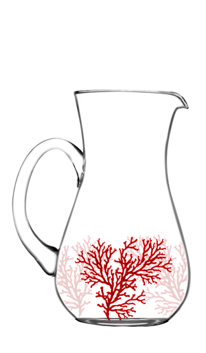 Jarra Real em Cristal Ecológico 1,2L Coral Vemelho