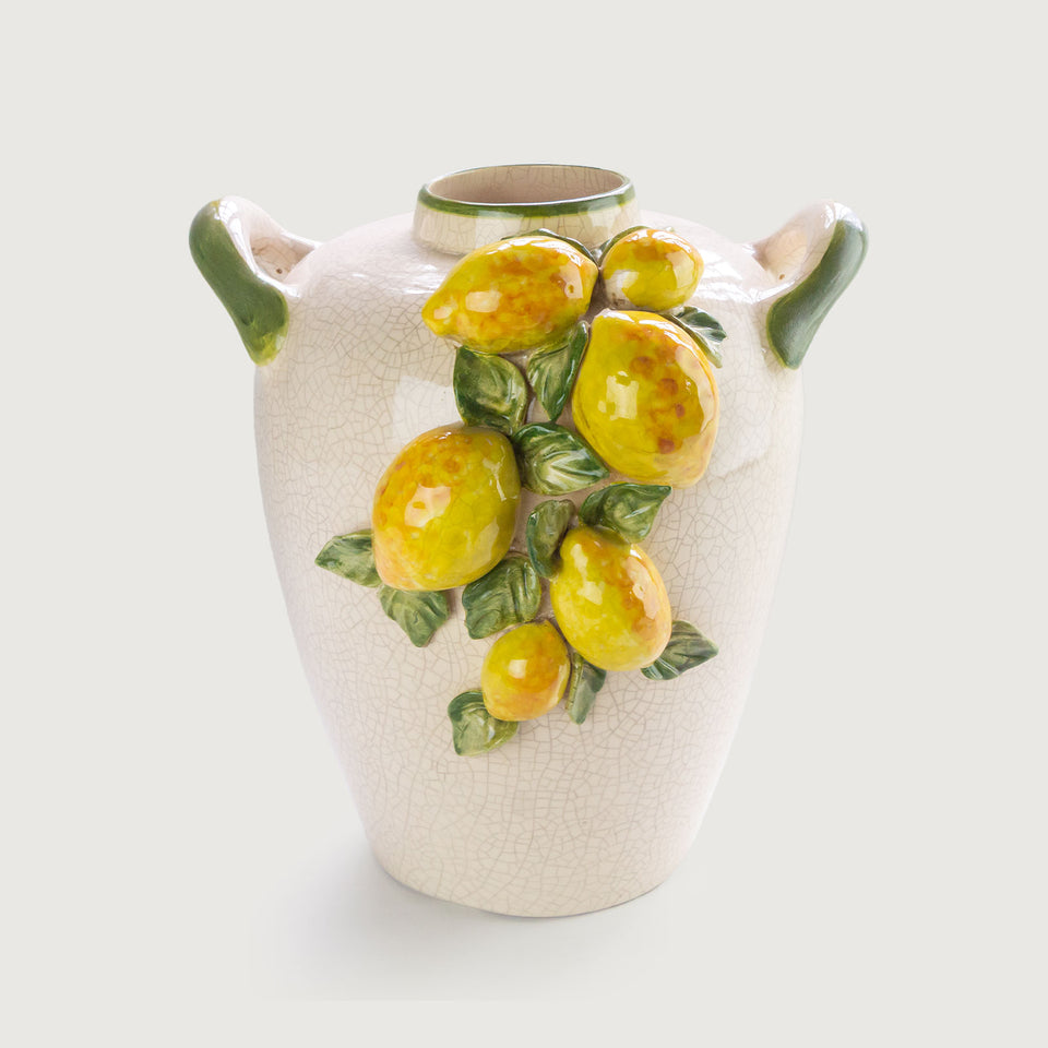 Vaso Maissen Médio Cerâmica Limão Amalfi