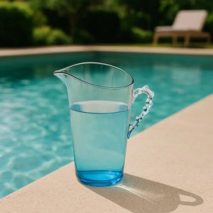 Jarra Acrílico Detalhes Coral Azul 2,3L