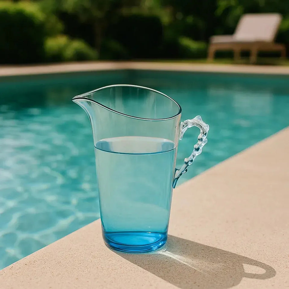 Jarra Acrílico Detalhes Coral Azul 2,3L