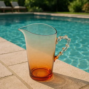 Jarra Acrílico Detalhes Coral Laranja 2,3L