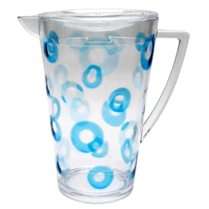 Jarra Acrílico Textura Círculos Azul 2,4L