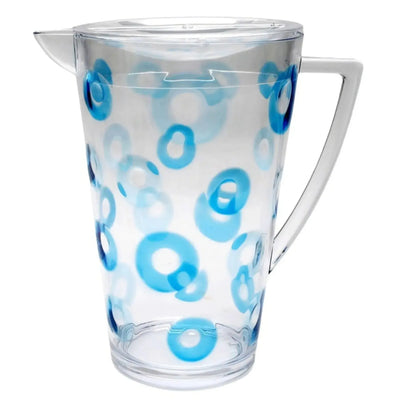 Jarra Acrílico Textura Círculos Azul 2,4L