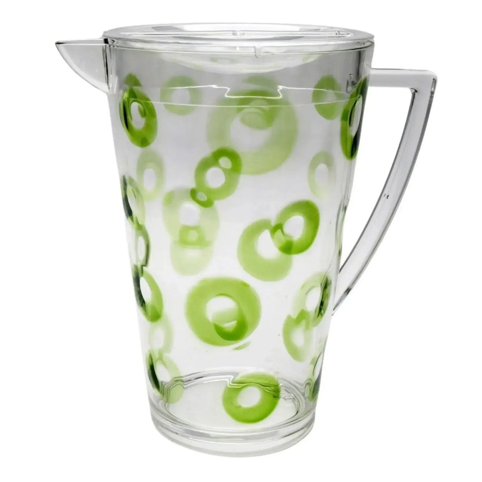 Jarra Acrílico Textura Círculos Verde 2,4L