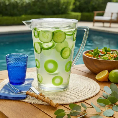 Jarra Acrílico Textura Círculos Verde 2,4L