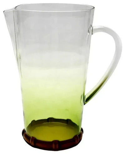 Jarra Acrilico Verde com base Detalhe Formato Bambu 2,2L