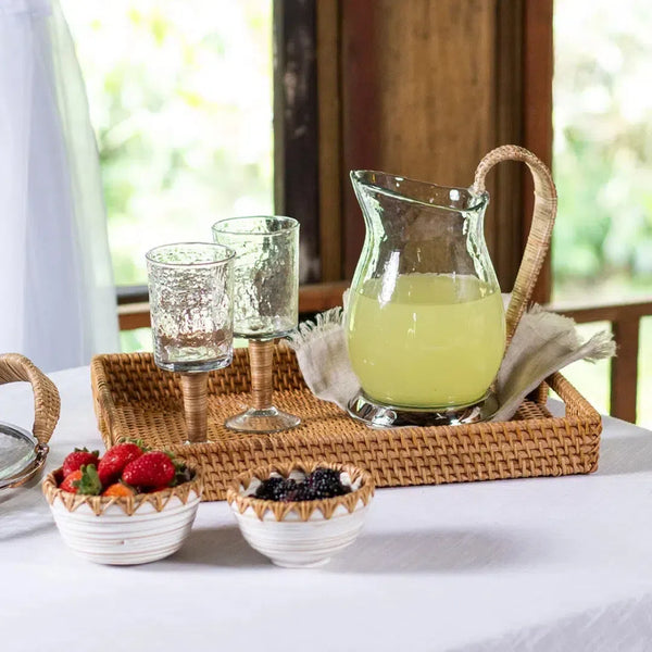 Jarra Vidro com Alça Rattan 6L