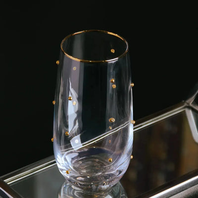 Jogo 2 Copos Altos Vidro Dots 300ml