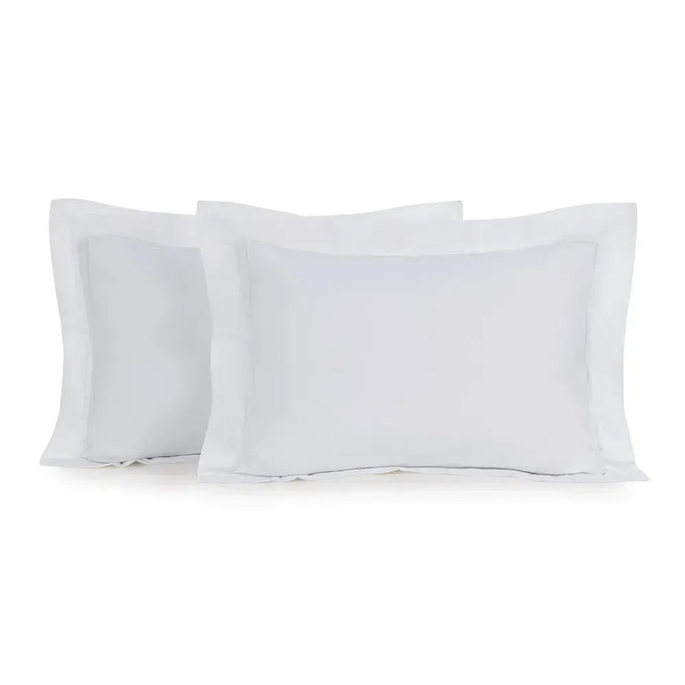 Jogo 2 Fronhas Fiesole 200 Fios Cetim 100% Algodão Branco Trussardi