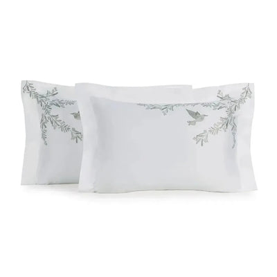 Jogo 2 Super Fronhas Pistacia 300 Fios Cetim 100% Algodão Egípcio Trussardi