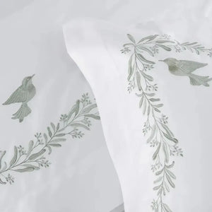 Jogo 2 Super Fronhas Pistacia 300 Fios Cetim 100% Algodão Egípcio Trussardi