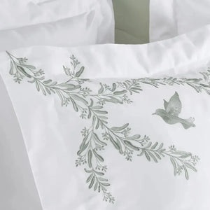 Jogo 2 Super Fronhas Pistacia 300 Fios Cetim 100% Algodão Egípcio Trussardi