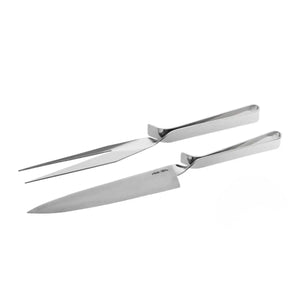 Jogo 2 Peças Faca e Garfo Trinchante para Churrasco Cassino Inox Riva