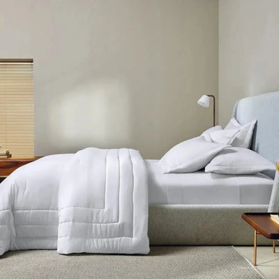 Jogo 2 Porta Travesseiros Dante 300 Fios Cetim 100% Algodão Egípcio Branco 50x70cm Trussardi