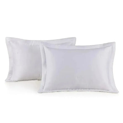 Jogo 2 Porta Travesseiros Dante 300 Fios Cetim 100% Algodão Egípcio Branco 50x70cm Trussardi