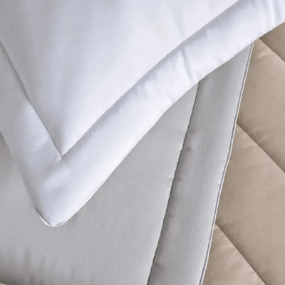 Jogo 2 Porta Travesseiros Dante 300 Fios Cetim 100% Algodão Egípcio Nocciola 50x70cm Trussardi