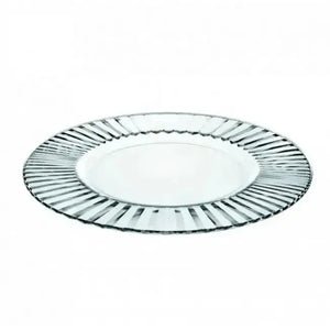 Jogo 2 Sousplats Italiano Vidro Diva 32cm Vidivi Vetri Delle Venezie