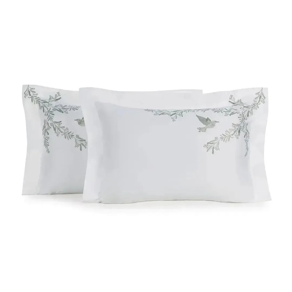 Jogo 2 Fronhas Pistacia 300 Fios Cetim 100% Algodão Egípcio Trussardi