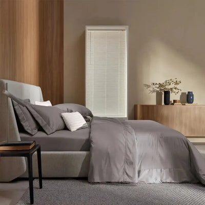 Jogo 2 Porta Travesseiros Dianna 300 Fios Cetim 100% Algodão Egípcio Marmo 50x70cm Trussardi