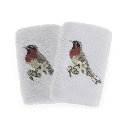 Jogo 2 Toalhas Lavabo Arancia Branco Trussardi