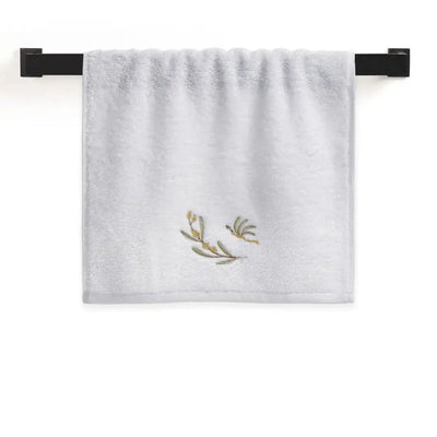 Jogo 2 Toalhas Lavabo Mimosa Branco Trussardi