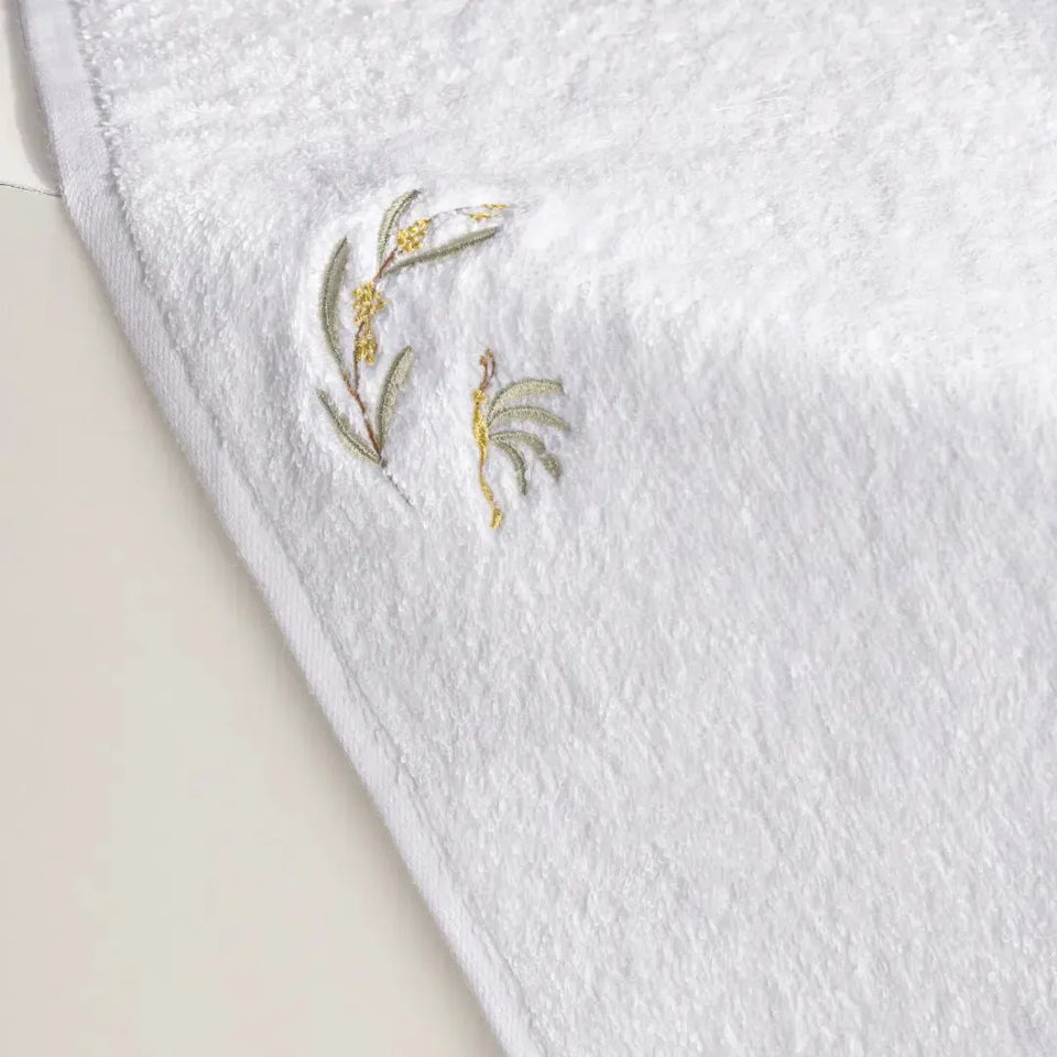 Jogo 2 Toalhas Lavabo Mimosa Branco Trussardi