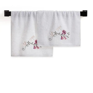 Jogo 2 Toalhas Lavabo Petunia Branco Trussardi