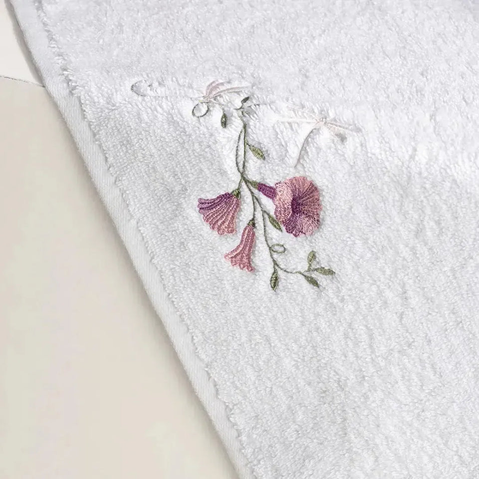 Jogo 2 Toalhas Lavabo Petunia Branco Trussardi