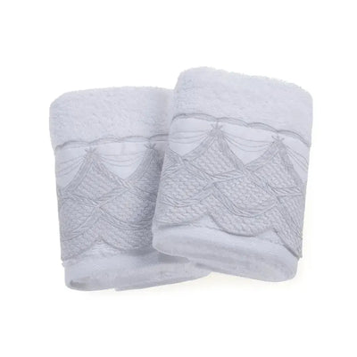 Jogo 2 Toalhas Lavabo Raffinato Bordado Branco Sortido Trussardi
