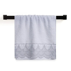 Jogo 2 Toalhas Lavabo Raffinato Bordado Branco Sortido Trussardi