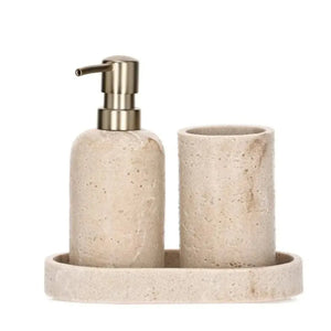 Jogo 3 Peças para Banheiro Bege Mart