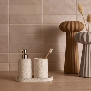 Jogo 3 Peças para Banheiro em Cimento Off White Mart