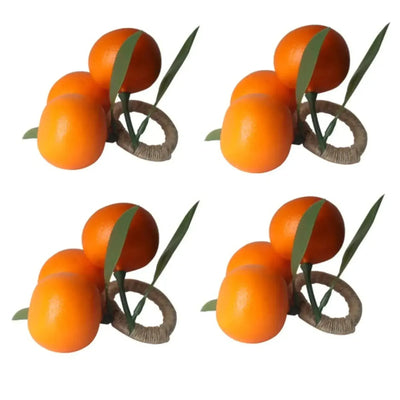 Jogo 4 Anéis para Guardanapos Laranja Tuut