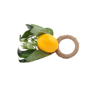 Jogo 4 Anéis para Guardanapos Limão Tuut