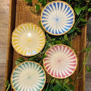 Jogo 4 Bowls Cereal Cerâmica Colorful Handmade 14,5cm Maison Blanche