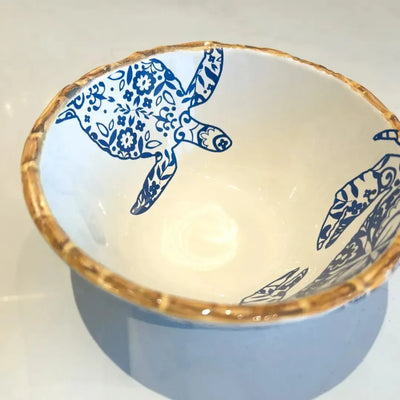 Jogo 4 Bowls Cereal Cerâmica Dolce Mare Azulejo Português Azul 14,5cm Maison Blanche