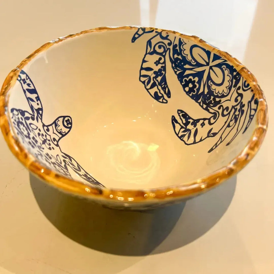 Jogo 4 Bowls Cereal Cerâmica Dolce Mare Azulejo Português Azul 14,5cm Maison Blanche