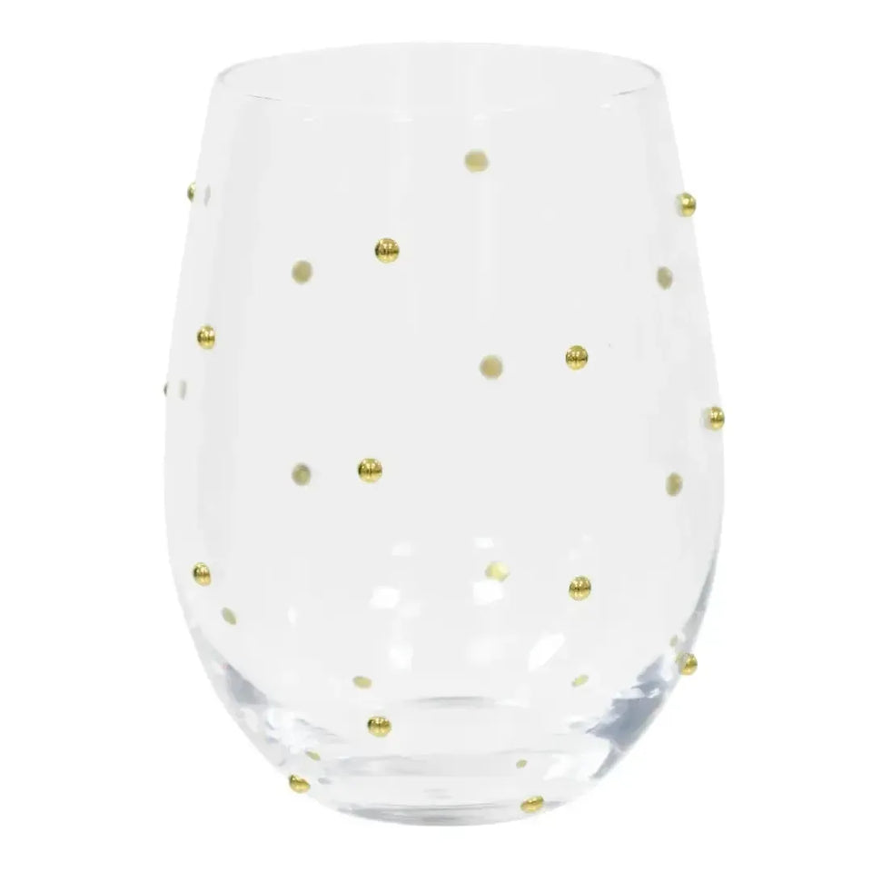 Jogo 4 Copos Baixos Vidro Dots 550ml