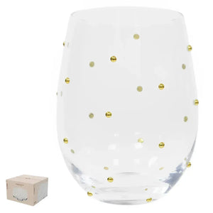 Jogo 4 Copos Baixos Vidro Dots 550ml