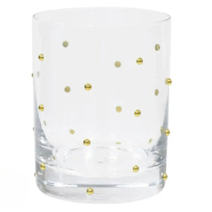 Jogo 4 Copos On The Rocks Vidro Dots 390ml
