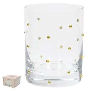Jogo 4 Copos On The Rocks Vidro Dots 390ml
