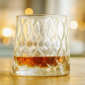 Jogo 4 Copos Whisky em Vidro Leafy 440ml Pasabahçe