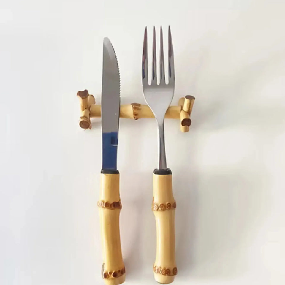 Jogo 4 Descansos para Talher em Bambu Natural