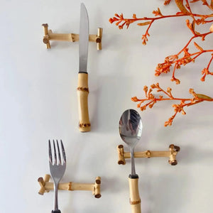 Jogo 4 Descansos para Talher em Bambu Natural