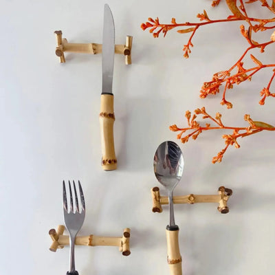 Jogo 4 Descansos para Talher em Bambu Natural