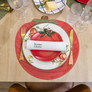 Jogo 4 Guardanapos Eco Pomodoro e Basilico Verde 45x45cm