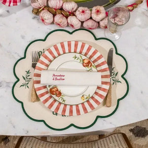 Jogo 4 Guardanapos Eco Pomodoro e Basilico Vermelho 45x45cm